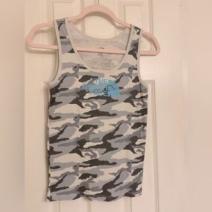 The North Face Gray Ribbed Camo Tank Top Sz. M